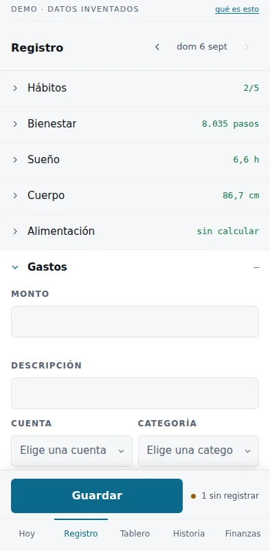 A personal tracking app, and the reason behind every decision — Log
